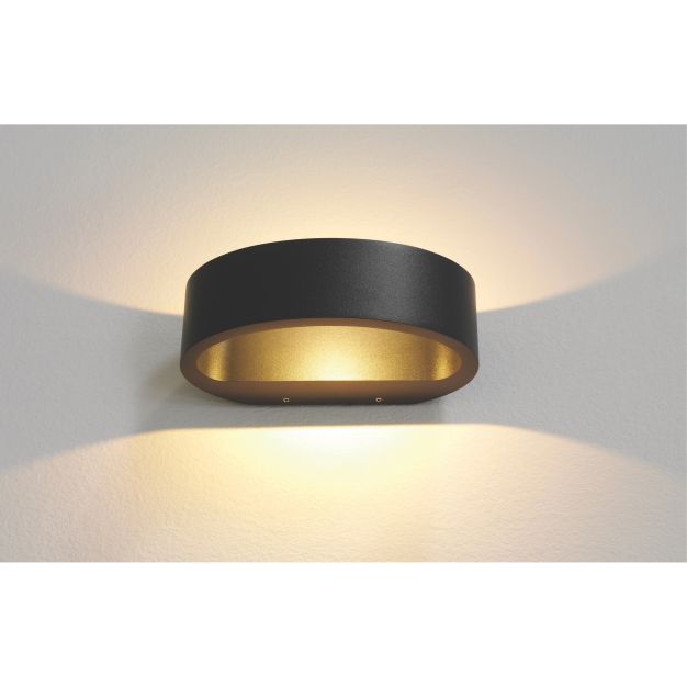 Artdelight Sharp - Außenwandleuchte - 19 x 10 x 7 cm - 7.2W dimmbare LED inkl - IP65 - schwarz