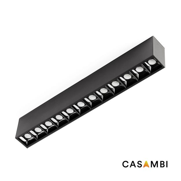 Faro Neso Point-12 - Leuchte für Magnetschiene - 32 x 1,3 x 2,2 cm - 16W CASAMBI dimmbare LED warmweiß (3000K) inkl. - schwarz