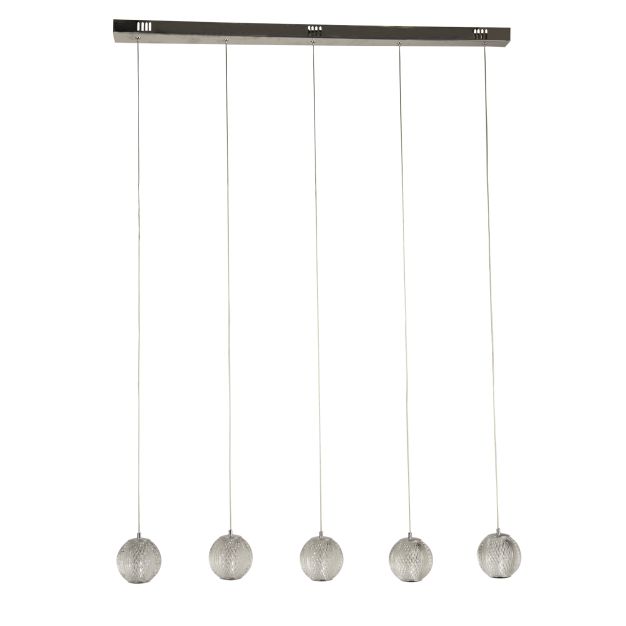 Searchlight Allure - Pendelleuchte - 100 x 150 cm - 21W dimmbare LED inkl - chrom und transparent