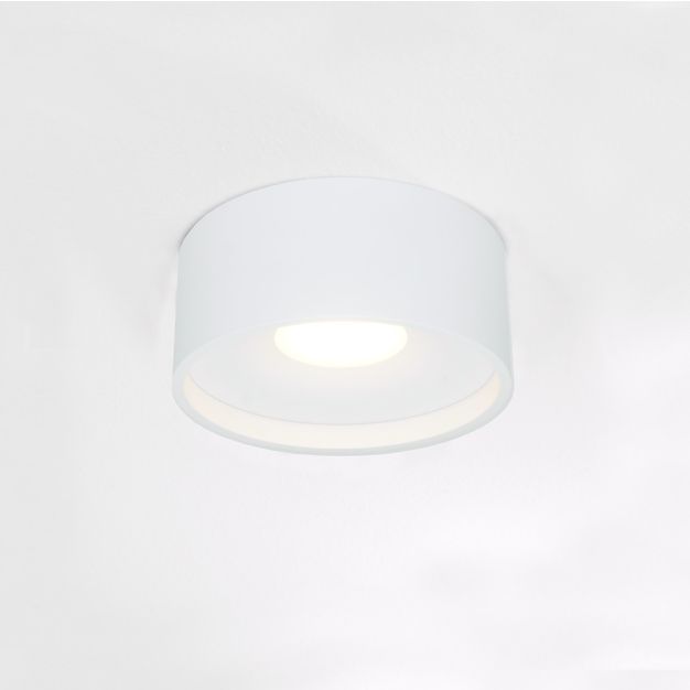 Artdelight Oran - Deckenleuchte - Ø 12 x 5 cm - 10W dimmbare LED inkl. - IP54 - weiß