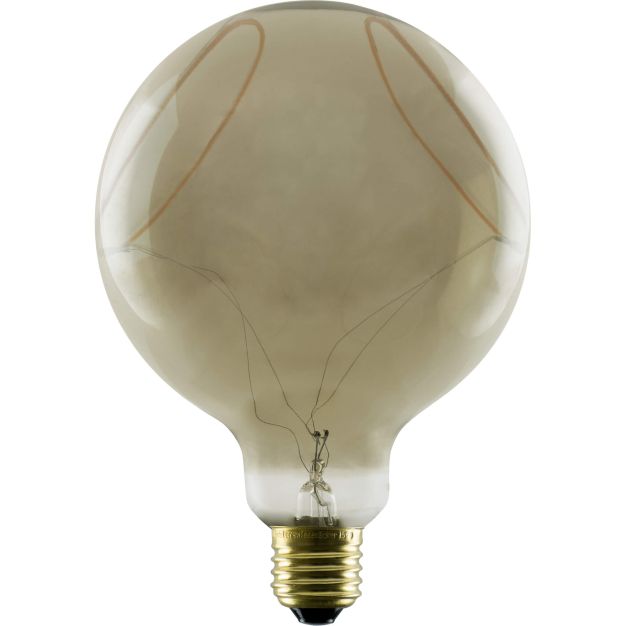 Segula LED bulb - Illusion Globe Two Crescent Cat & Eye - Ø 12,5 x 18 cm - E27 - 8W dimmbar - 1900K - rauchfarben
