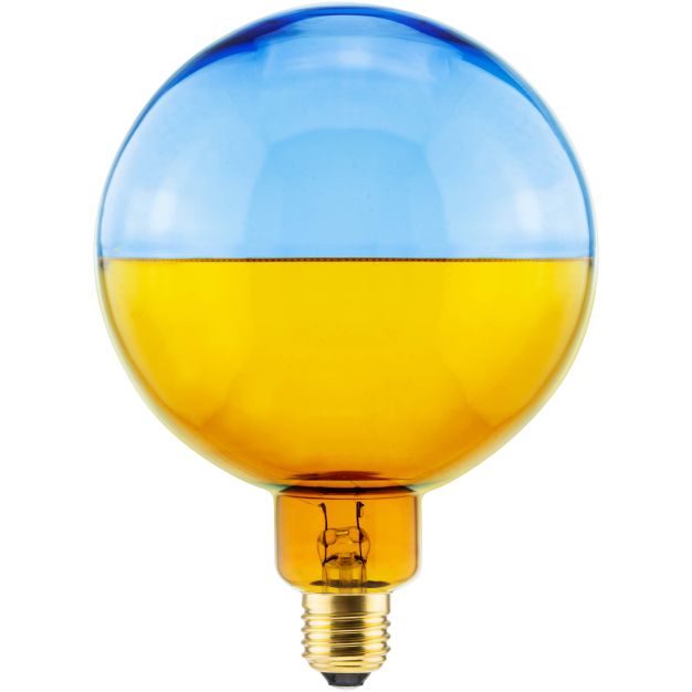 Segula LED-Lampe - 2Tone - Ø 14,5 x 21 cm - E27 - 6W dimmbar - 1900K - amber und blau