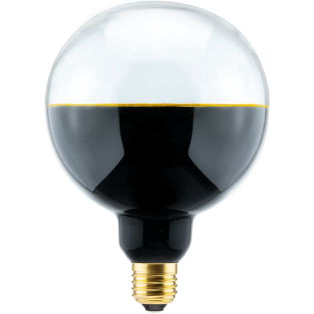 Segula LED-Lampe - 2Tone Globe - Ø 12,7 x 18 cm - E27 - 5W dimmbar - 1900K - schwarz und transparent