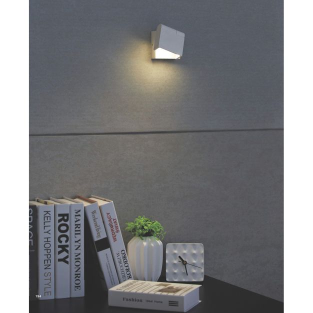 Artdelight Kapo - Wandleuchte - 8 x 5,3 x 11 cm - 6W dimmbare LED inkl - weiß