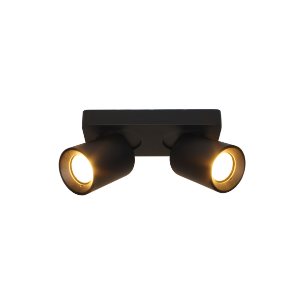 Artdelight Megano - Aufbaustrahler 2L - 20 x 10 x 11,5 cm - schwarz