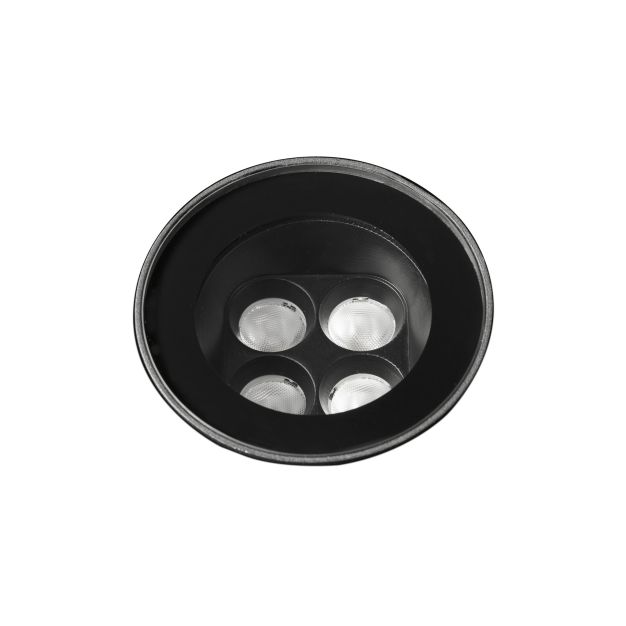 Faro Tras - Bodenstrahler für draußen - Ø 9,2 x 5,6 cm - 8W LED inkl. - IP67 - schwarz