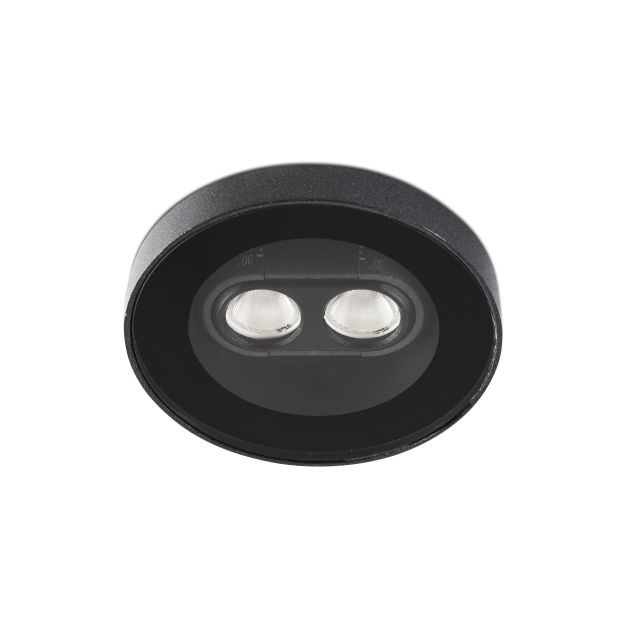 Faro Tras - Bodenstrahler für den Außenbereich mit schwenkbarem Lichtkegel - Ø 9,2 x 5,6 cm - 4W LED inkl. - IP67 - schwarz