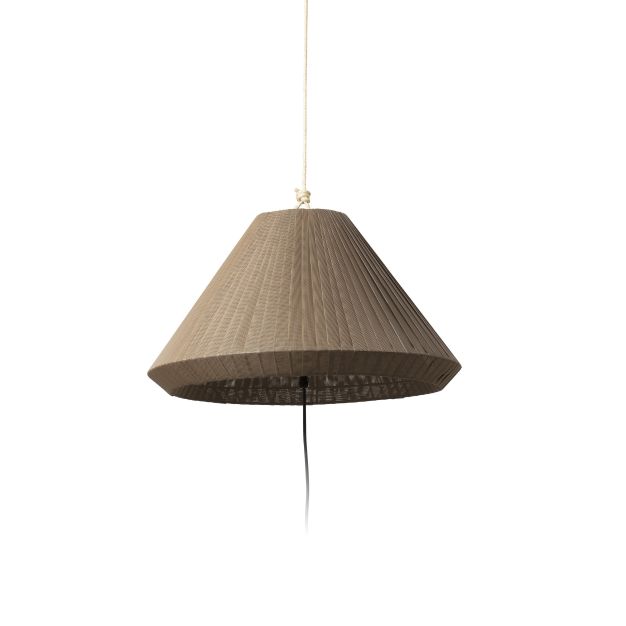 Faro Saigon - tragbare Lampe mit Stecker - Ø 19 x 38 cm - IP65 - braun