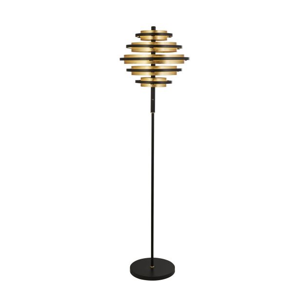 Searchlight Hive - Stehleuchte - Ø 40 x 148 cm - 37W dimmbare LED inkl - schwarz und gold