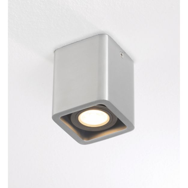 Artdelight Bronx1 - Aufbaustrahler 1L - 7 x 7 x 8,5 cm - Aluminium