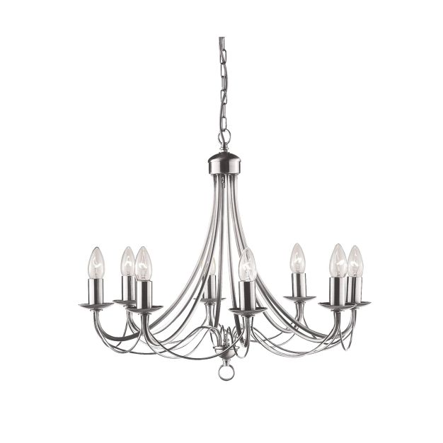 Searchlight Maibaum - Kronleuchter - Ø 60 x 100 cm - satiniert silber
