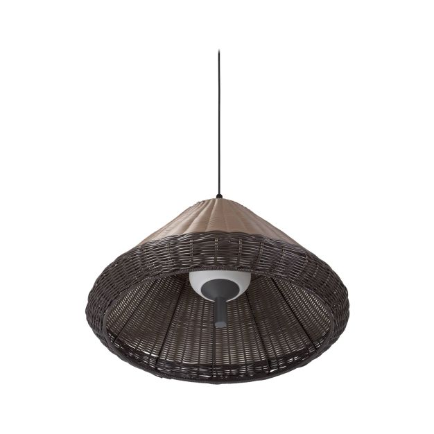 Faro Saigon - Hängeleuchte Kegelkappe - Ø 68 x 38 cm - IP65 - braun