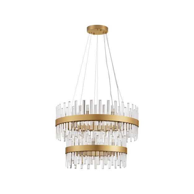 Nova Luce Crown - Hängelampe - Ø 75 x 180 cm - Gold satiniert