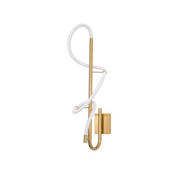 Nova Luce Cerelia - Decken-/Wandleuchte - 65 x 30 x 65 cm - 17,7W LED inkl. - Messing gold und weiß