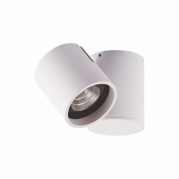 Artdelight Mayen - Aufbaustrahler 1L - Ø 7,2 x 8,6 cm - 7W dimmbare LED inkl. - weiß