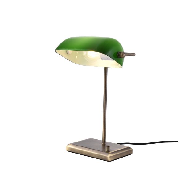 Artdelight Oxford - tischlampe - 17,5 x 26 x 37 cm - bronze und grün