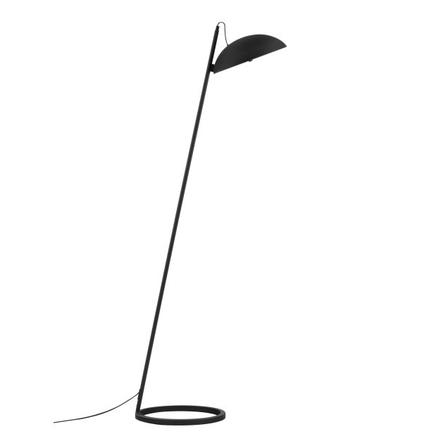 Nova Luce Flute - Stehleuchte - Ø 30 x 153 x 55 cm - 30W dimmbar LED inkl. - Sand schwarz