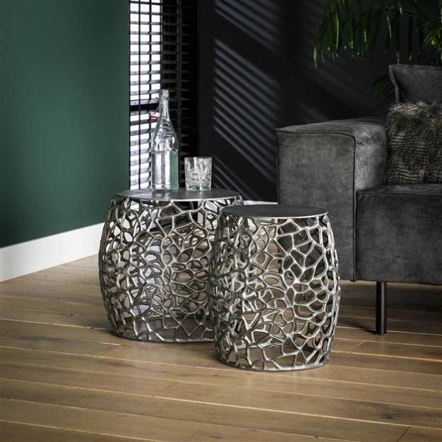 Vico Maze - Beistelltisch - 45 x 45 x 42 cm - grau