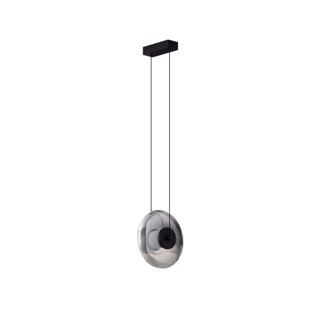 Nova Luce Ballet - Hängelampe - Ø 26 x 200 cm - 8W dimmbar LED inkl. - sand schwarz und rauchgrau