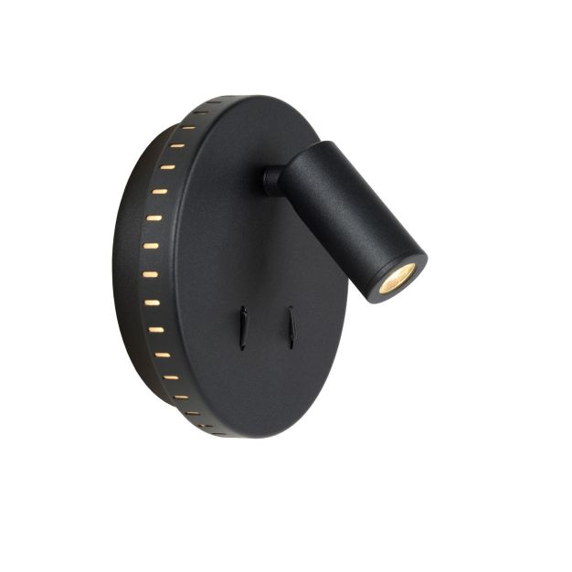 Lucide Bentjer - Wandleuchte -Ø 14 x 10,5 cm - 6W + 3W LED inkl. - schwarz
