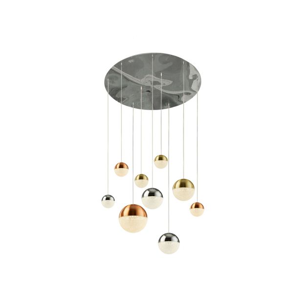 Searchlight Planets - Pendelleuchte - Ø 60 x 153 cm - 9 x 7W dimmbare LED inkl - mehrfarbig
