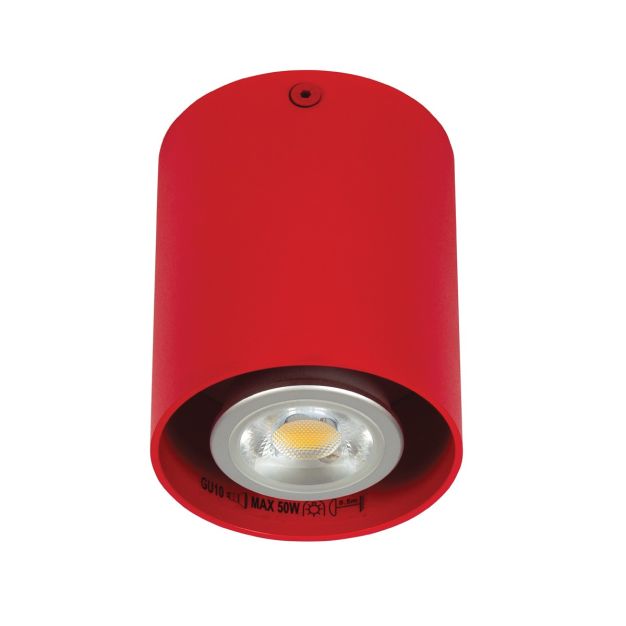 VK Lighting Simio - Aufbaustrahler - Ø 8 x 9,5 cm - rot