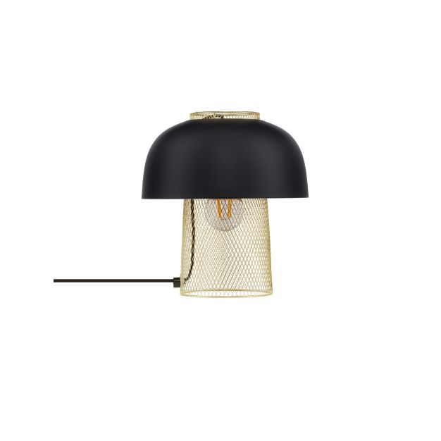 Nova Luce Sqube - tischleuchte - Ø 25 x 28 cm - Sand schwarz und Gold