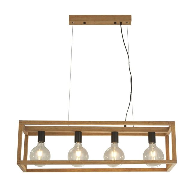 Searchlight Square - Pendelleuchte - 90 x 120 cm - schwarz und braun