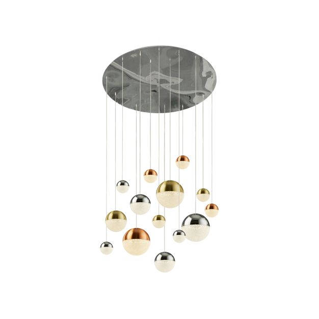 Searchlight Planets - Pendelleuchte - Ø 70 x 300 cm - 14 x 7W dimmbare LED inkl. - mehrfarbig