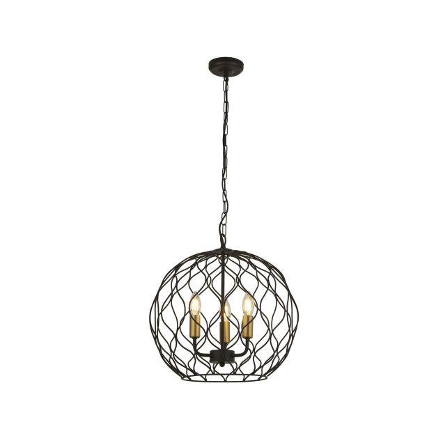 Searchlight Finesse - Pendelleuchte - Ø 41 x 94 cm - mattschwarz