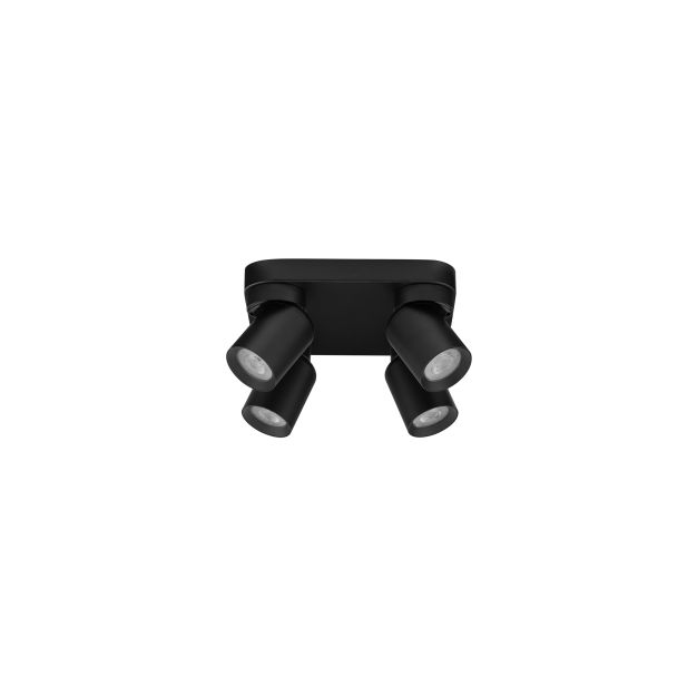 Nova Luce Amecy - Aufbaustrahler 4L - 22 x 12,5 x 22 cm - Sand schwarz