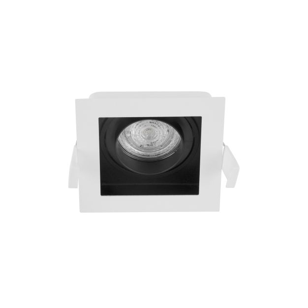 Nova Luce Cedi - Einbaustrahler - 100 x 100 mm, 95 x 95 mm Einbaumaß - weiß und sandschwarz