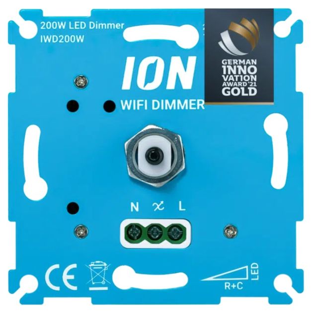 Ion Industries - WiFi-LED-Einbaudimmer - 0,3 bis 200 W - mit Schraubbefestigung