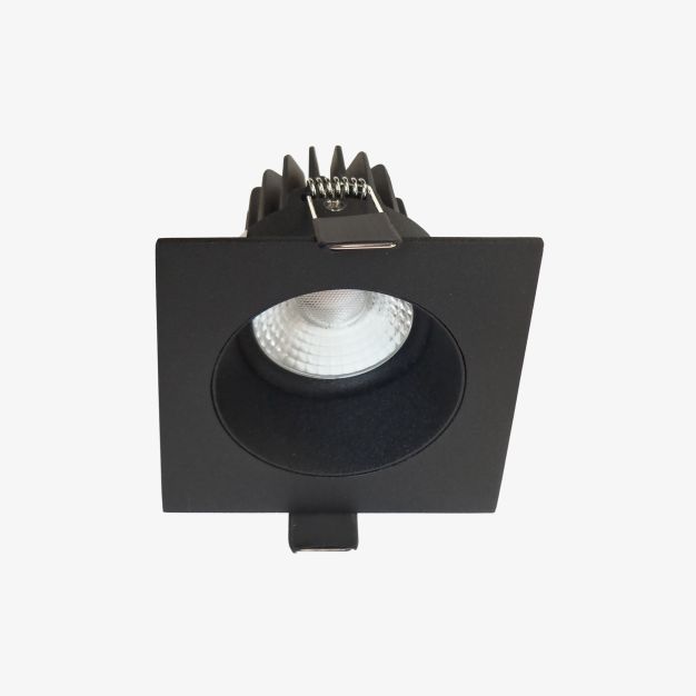 Artdelight Venice 2708 GU10 - Einbaustrahler - 80 x 80 mm, Ø 74 mm Einbaumaß - schwarz