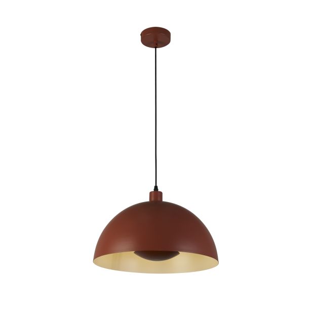Searchlight Mars - Pendelleuchte - Ø 40 x 150 cm - gebranntes Orange und Creme