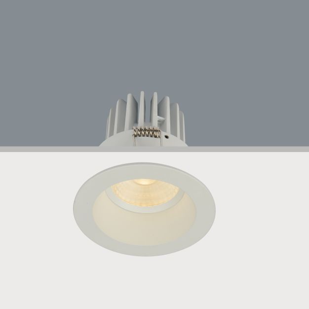 Artdelight Venice 2308 - Einbaustrahler - Ø 80 mm, Ø 68 mm Einbaumaß - 8W dimmbare LED inkl. - IP44 - weiß