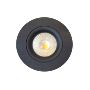 Artdelight Venice 2108 - Einbaustrahler - Ø 80 mm, Ø 68 mm Einbaumaß - 8W dimmbare LED inkl. - IP44 - schwarz