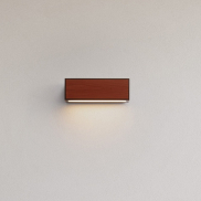 Nova Luce Brown - solarbetriebener Außenwandleuchte - 25,8 x 8,6 x 8,6 cm - 2W LED inkl. - IP65 - corten und Holz