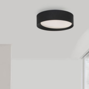Nova Luce Oby - deckenleuchte - Ø 45 x 12 cm - 30W dimmbare LED inkl. - sand schwarz