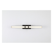 Searchlight Parma - Spiegelleuchte - 47 x 6 cm - 10W LED inkl - IP44 - mattschwarz und transparent