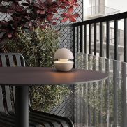 Nova Luce Puk - tragbare wiederaufladbare Lichtquelle - Ø 10 x 11,4 cm - 2W dimmbare LED inkl. - IP54 - Sand