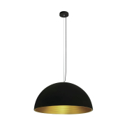 ONE Light Bowl Shade Pendelleuchte - Hängeleuchte - Ø 60 x 190 cm - Schwarz und Messing