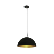 ONE Light Bowl Shade Pendelleuchte - Hängeleuchte - Ø 40 x 180 cm - Schwarz und Messing