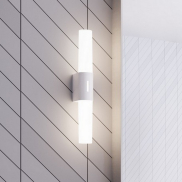 Nordlux Helva Double Basic - Wandleuchte - 10,6 x 5,7 x 42,5 cm - 9W LED inkl. - IP44 - weiß
