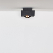 Lucide Xirax - Aufbaustrahler 1L - 14 x 14 x 8,8 cm - 5W dimmbare LED inkl. - dimmbar auf warm - schwarz