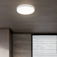 Nova Luce Roi - Deckenleuchte - Ø 40 x 8,5 cm - 37W dimmbar LED inkl. - Sand Weiß