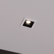 Nova Luce Akira - Einbaustrahler - 7,1 x 7,2 cm - 42 x 41 mm Einbaumaß - inkl. 3W LED - schwarz - warmweiß