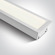 ONE Light Recessed LED Linear Profiles - Deckeneinbauleuchte - 121 x 7 x 6 cm - einstellbare Helligkeit 20W/30W/40W LED inkl. - weiß - einstellbare Lichtfarbe