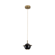 Maxlight Uranos - Hängeleuchte - Ø 16 x 190 cm - 5W LED inkl. - schwarz und gold