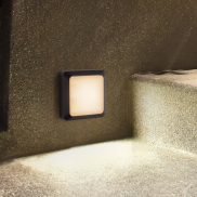 Nova Luce Appia - Außenwandleuchte - 12,5 x 12,5 x 3,8 cm - 5W LED inkl. - IP54 - dunkel anthrazit